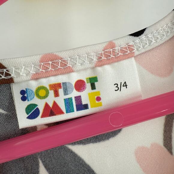 Dot Dot Smile Dress Size 3/4T NWT Floral Retro Flower Print Toddler Fit & Flare - Picture 3 of 11